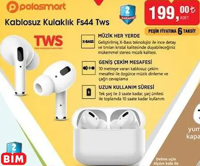 POLOSMART TWS KABLOSUZ KULAKLIK FS44 TWS POLOSMART TWS KABLOSUZ KULAKLIK FS44 TWS